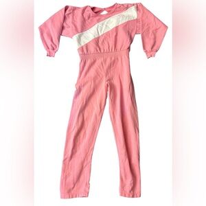 Vintage jumpsuit pink and white size 10 Sears Fashion